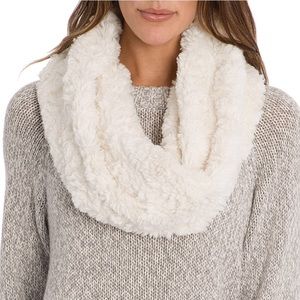 Faux fur cowl neck infinity scarf